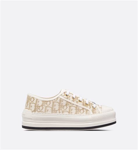 white dior oblique technical fabric|Walk'n'Dior Sneaker White Cotton Canvas with Gold.